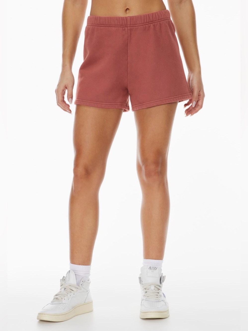 Aritzia TNA Cozy Fleece Perfect Sweatshorts Dusty Rose Mauve 2XL